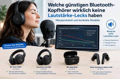 Welche günstigen bluetooth‑kopfhörer wirklich keine lautstärke‑lecks haben — messprotokoll und konkrete modelle