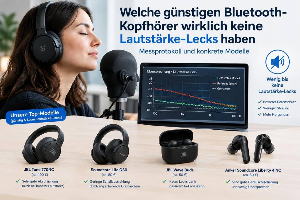 Welche günstigen bluetooth‑kopfhörer wirklich keine lautstärke‑lecks haben — messprotokoll und konkrete modelle